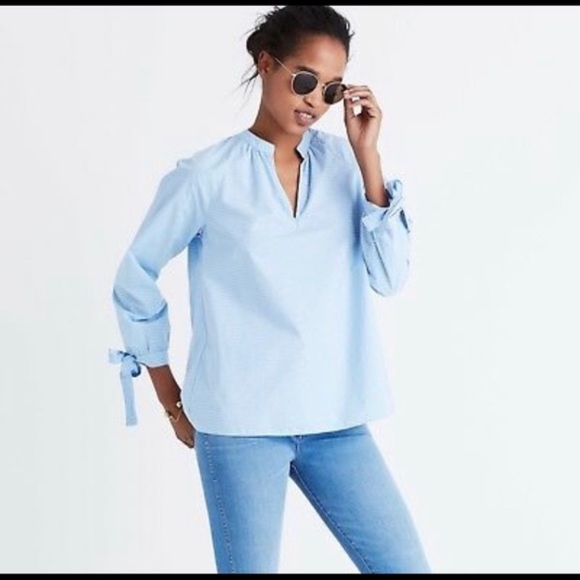 Madewell Tops - Madewell Tie Sleeve Blouse